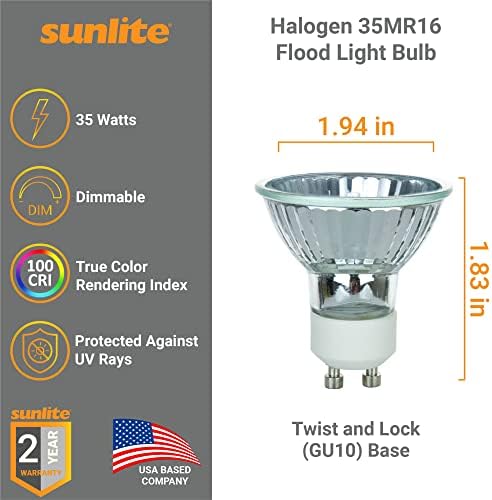 Sunlite MR16 Halogen Bulb 35W 38 Flood 6-Pack