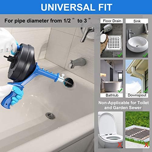 Breezz Drain Auger with 25 Ft Steel Cable