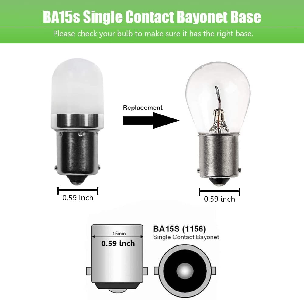 Makergroup 1141 BA15S 12V LED Bulb Pack of 4 Warm White 2700K