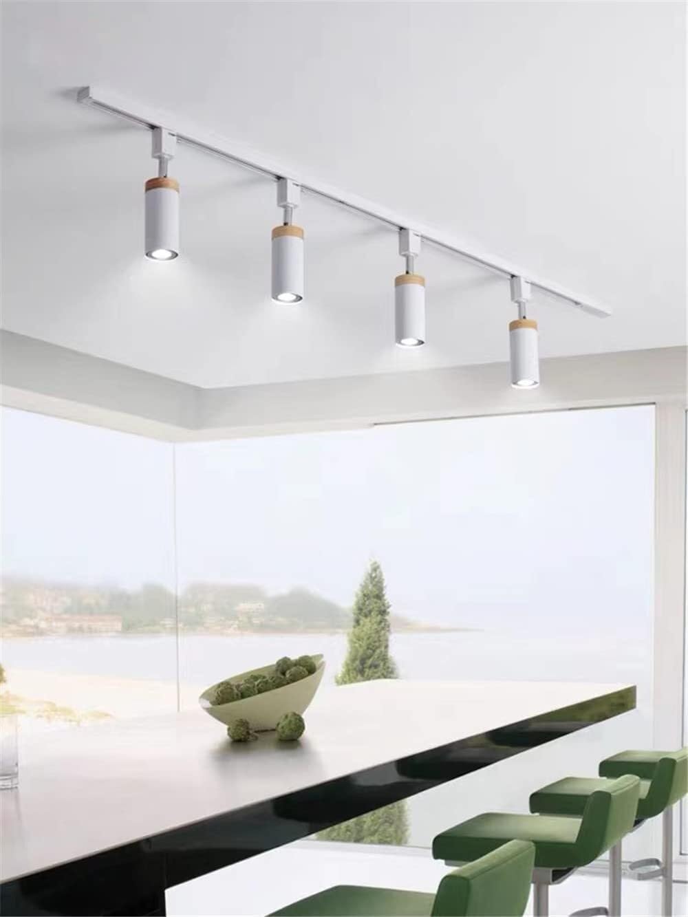 LED 2 Light Track Kit with Rotatable Heads - Grey