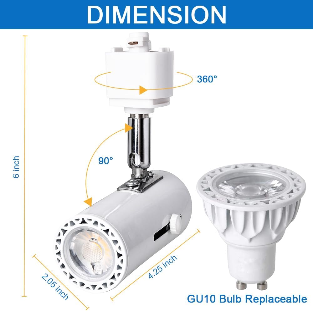 EAGLOD H Track Lighting Heads 10 Pack Dimmable Warm White