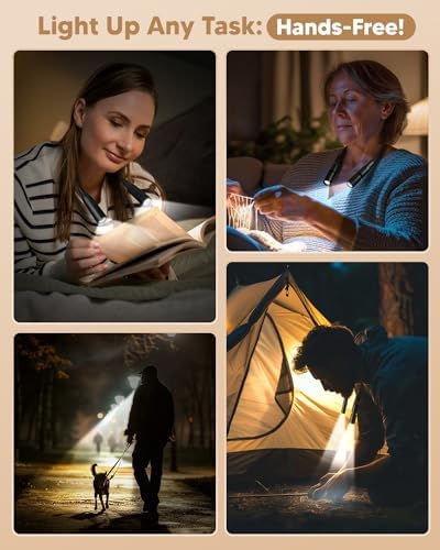 EastPin Neck Light with 2 Modes 2200mAh 85Hrs Battery