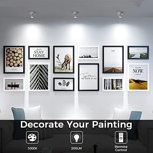 Olafus 4 Pack Wireless Spotlight for Artwork Display