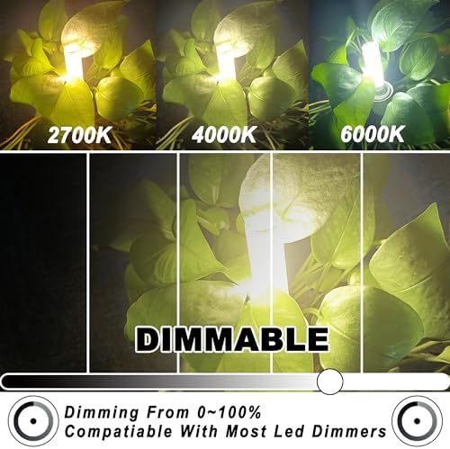 ALIDE JDE11 10W LED Candelabra Bulbs 4000K Dimmable 5Pack