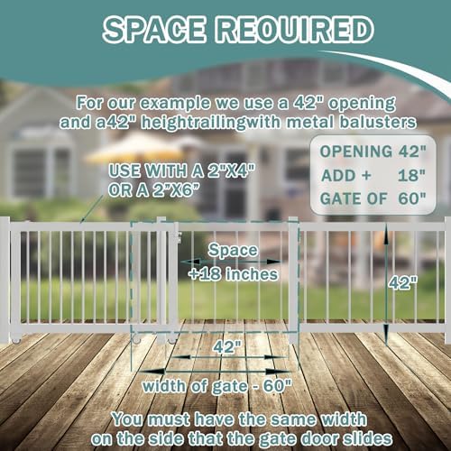 Lygoeege Heavy Duty Sliding Gate Kit 200Lbs Moonlight White