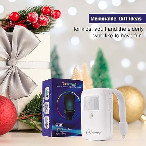 Witshine Motion Sensor Toilet Night Light with 16 LEDs