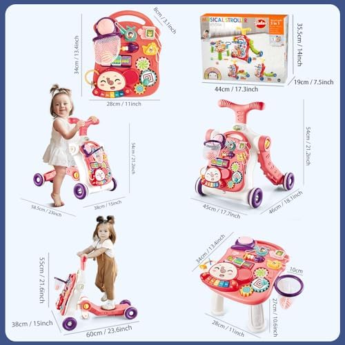 VATOS 5 in 1 Sit-to-Stand Learning Walker for Toddlers