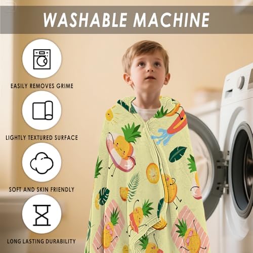 Pineapple Hooded Beach Towel for Kids