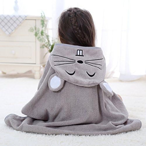 MICHLEY Hooded Baby Towel with Animal Print