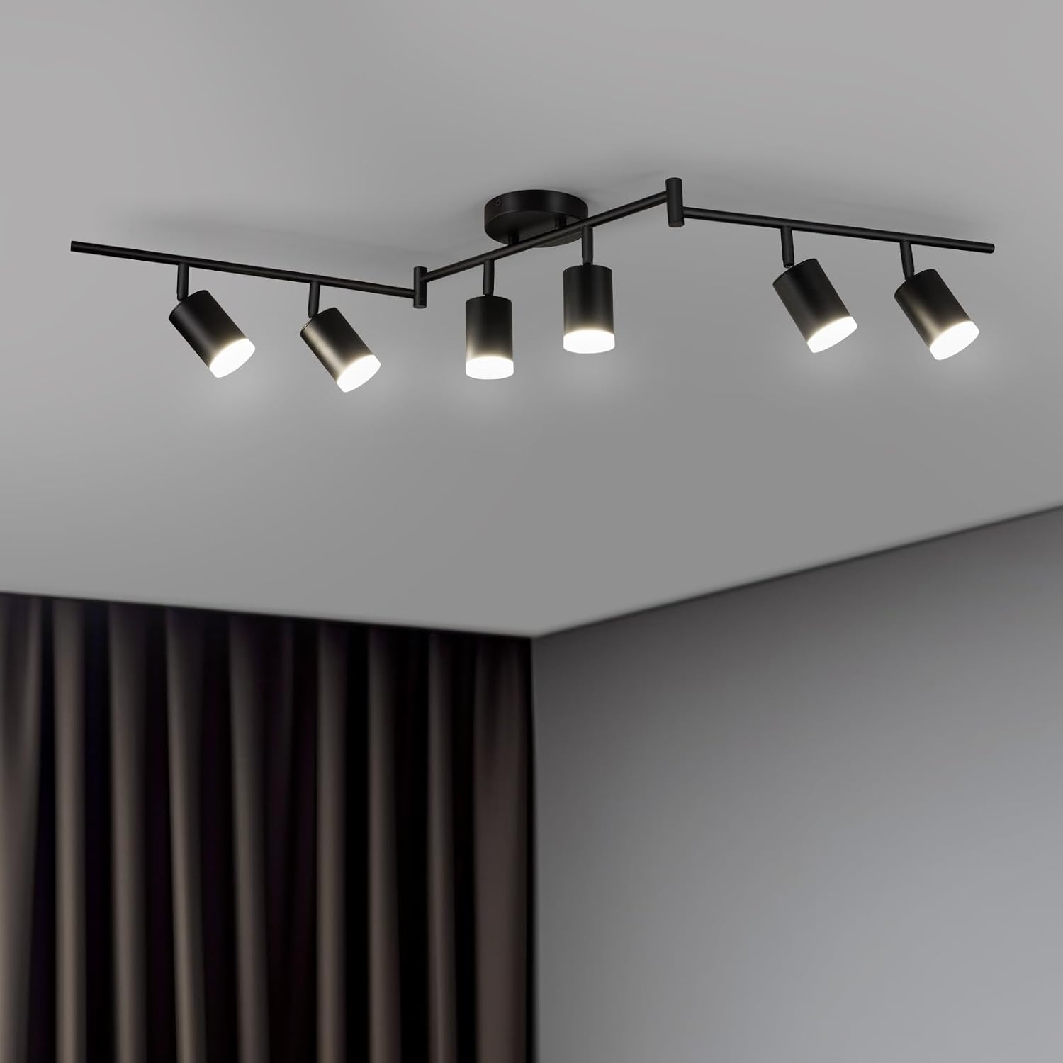 Bojim 6 Light Track Lighting Kit Modern LED Ceiling Light