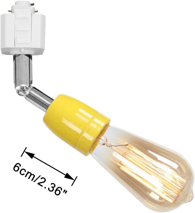 KAYYELAMP Single Circuit H Track Pendant Light E26 Base Yellow No Bulb