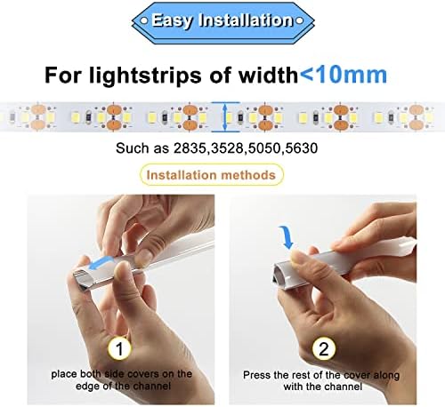 VST 6Pack 1ft Milky White LED Aluminum Channel with V Shape