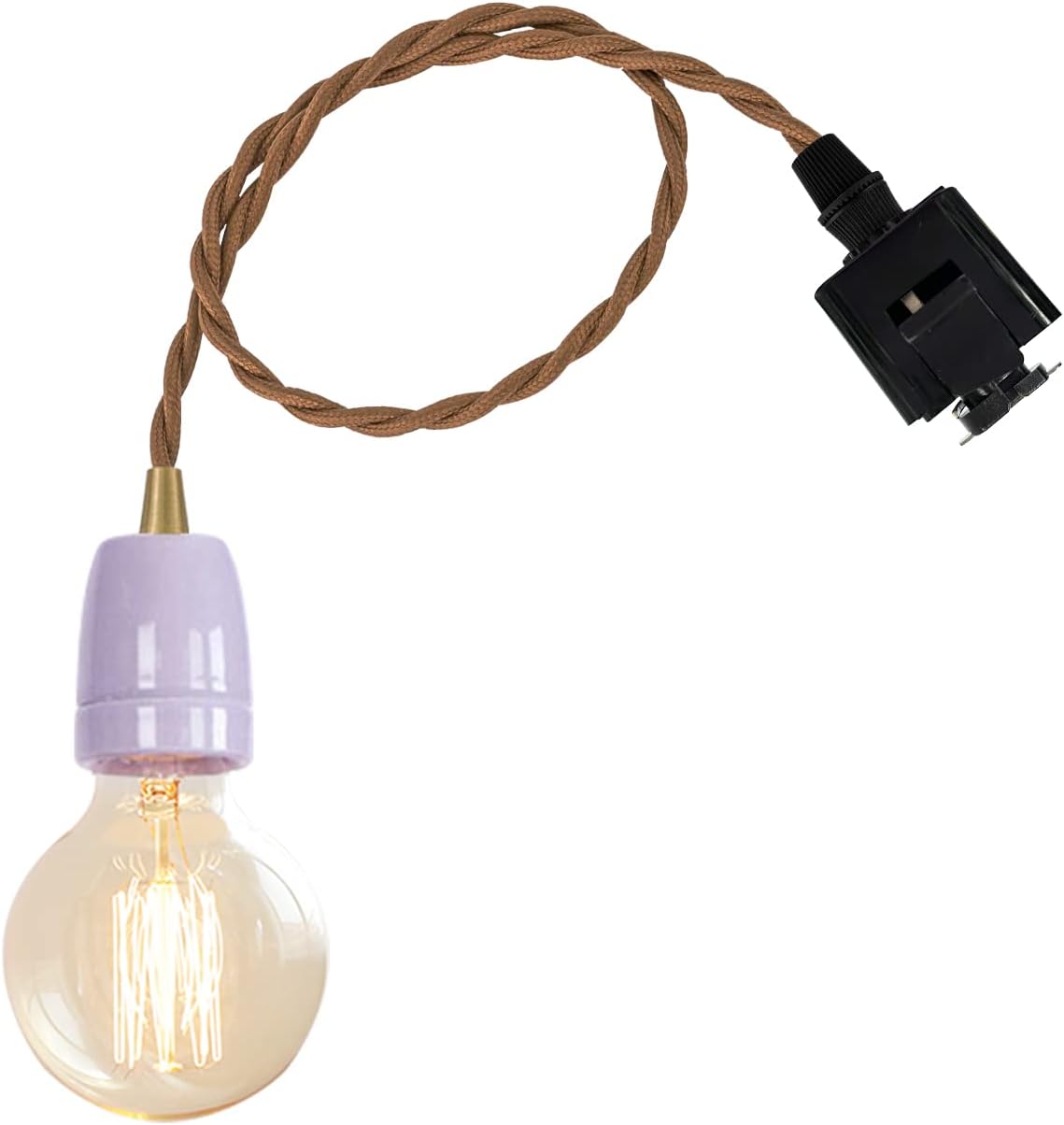 KAYYELAMP Purple J-Track Pendant Light No Bulb