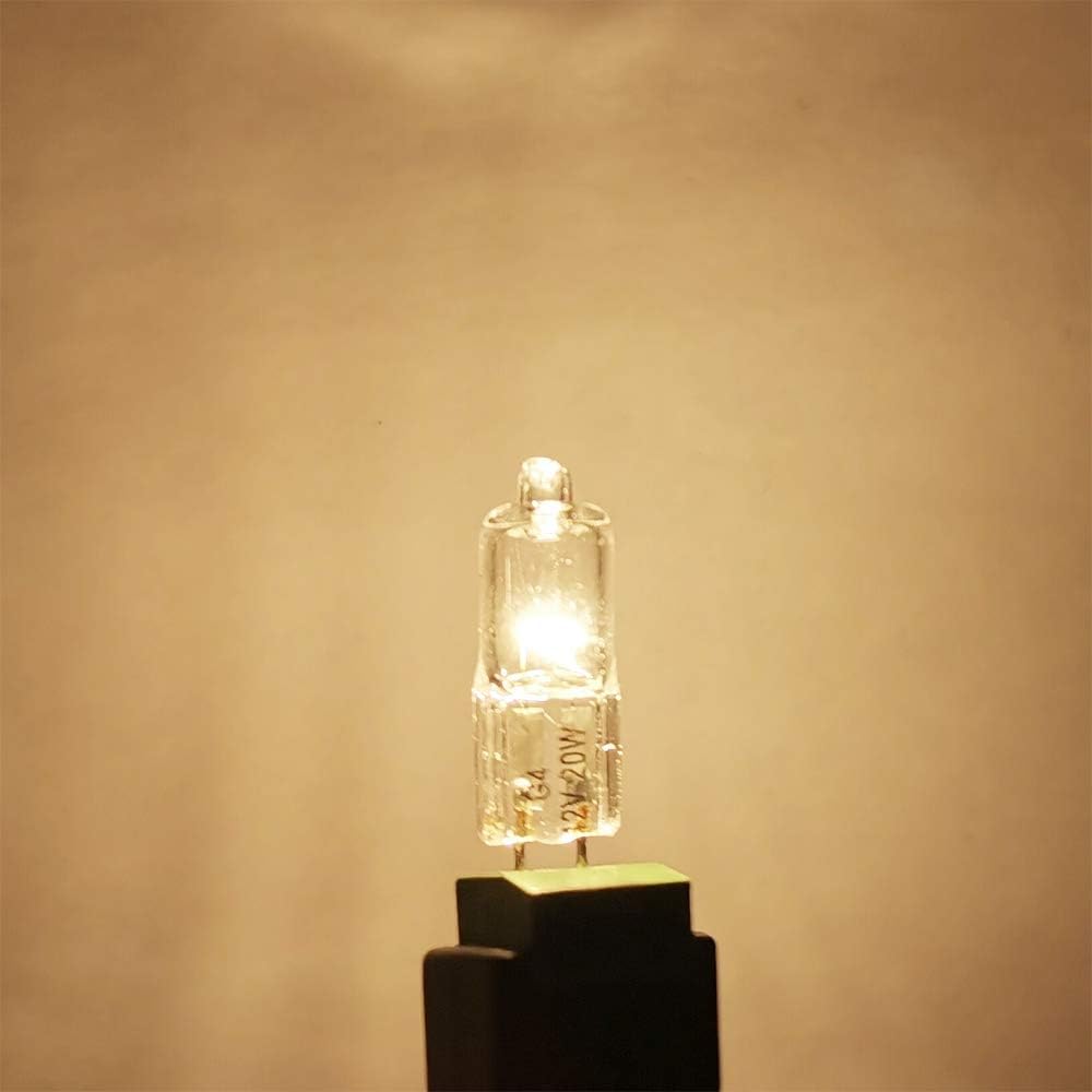 AHEVO 10W 12V Warm White Halogen Bulb G4 Bi-Pin 10 Pack