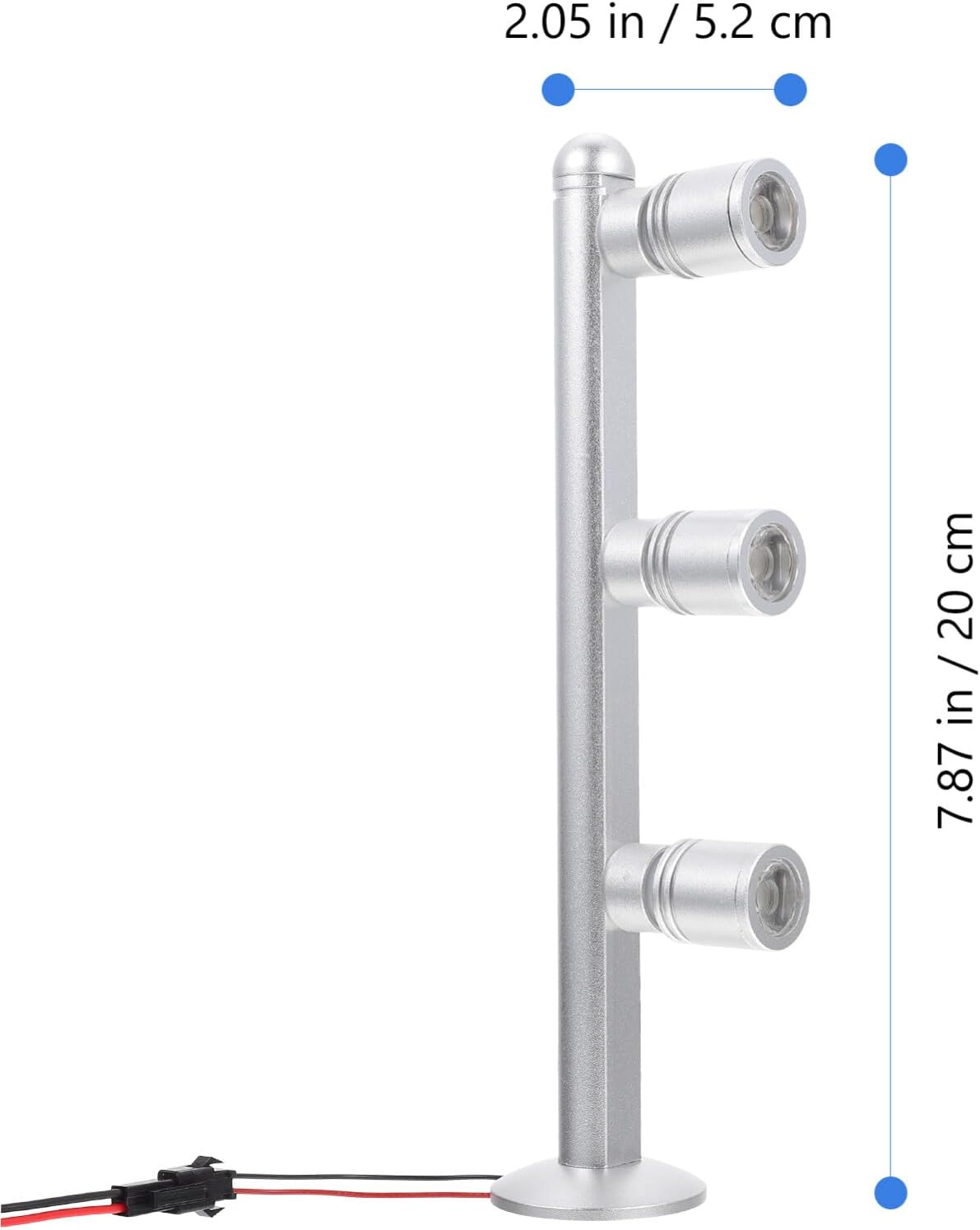 LED Display Lamp Track Spotlight with 3 Rotatable Heads