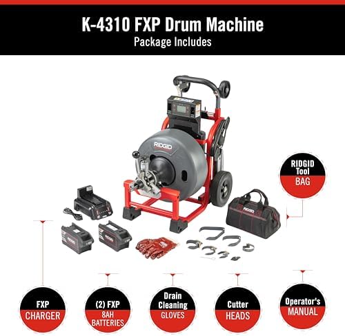 RIDGID K-4310 Drum Machine with AUTOFEED and Cable Counter