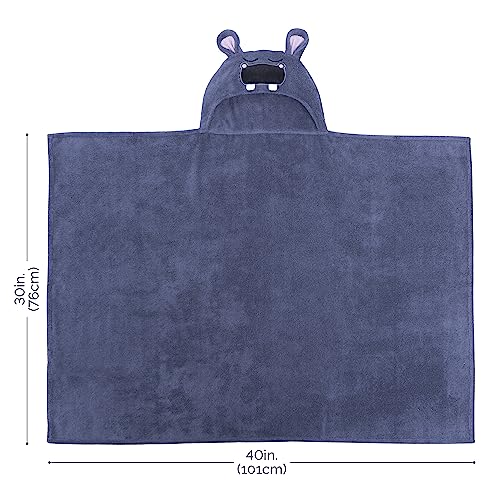 Natemia Premium Hooded Baby Towel with Hippo Design
