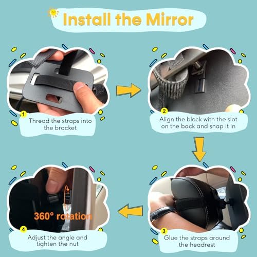 AMTIFO Baby Car Mirror 2-Pack for Two Seats