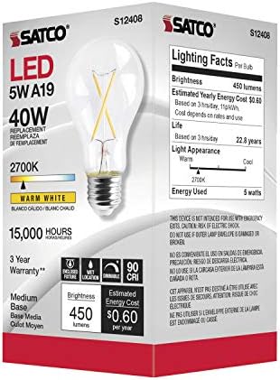 Satco 24-Pack Dimmable LED Filament Lamps A19