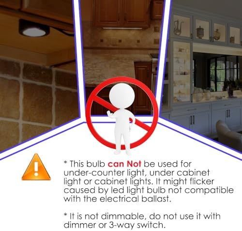 Noobibaba T10 Wedge Base LED Bulb 12V 1W 10-Pack Warm White 2700K