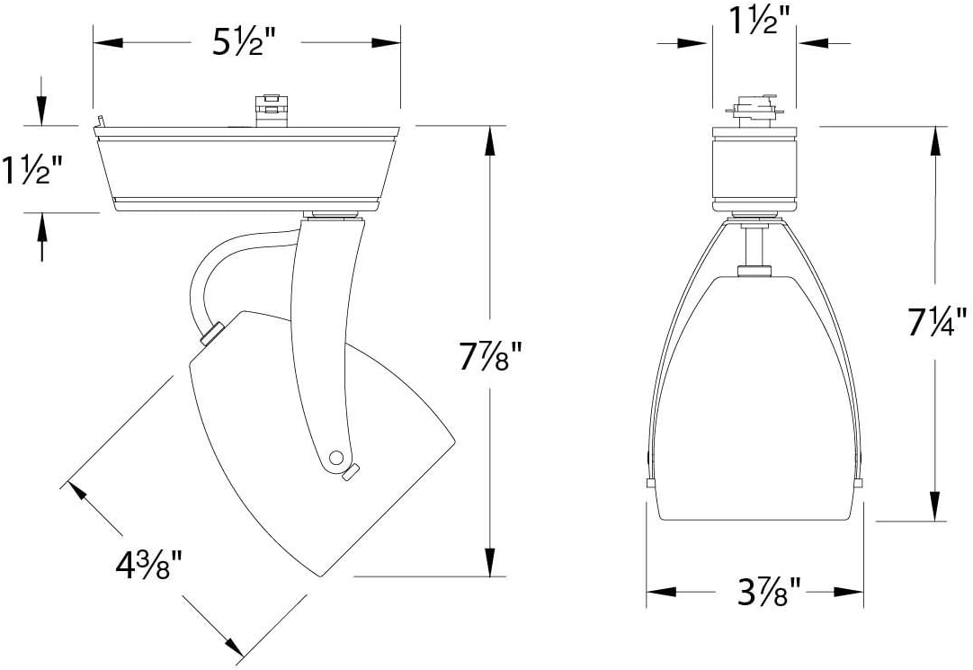 Impulse LED Low Voltage Track Head Black