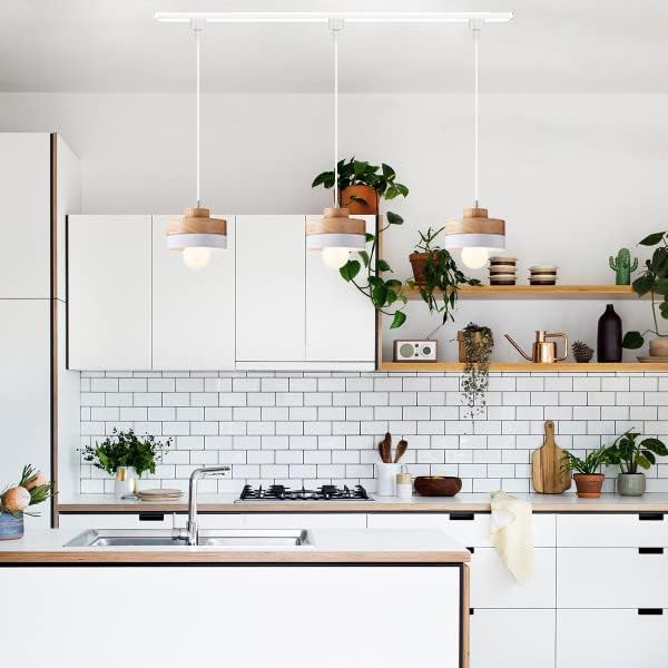 Dimmable Wooden Handle Pendant Light 32 Ft 1