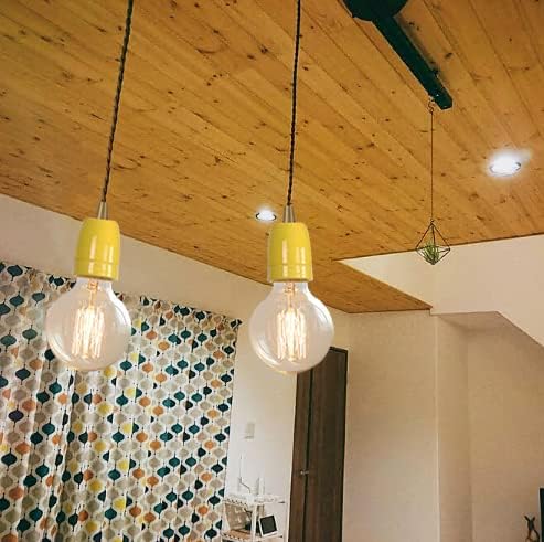 KAYYELAMP Yellow E26 Ceramic Mini Pendant Track Lighting Set of Three