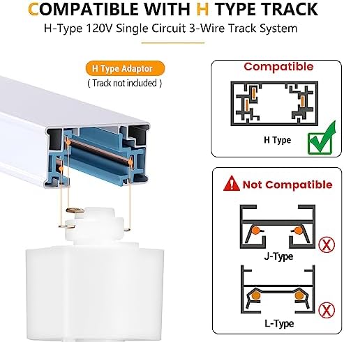 VANoopee 5-Color Dimmable LED Track Light Heads