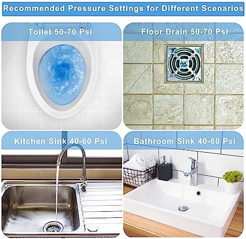 HimaPro High Pressure Toilet Plunger Air Drain Blaster Kit With White Handle