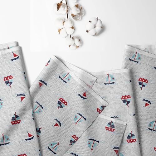 Bacati Little Sailor 100 Cotton Muslin Crib Sheets 1