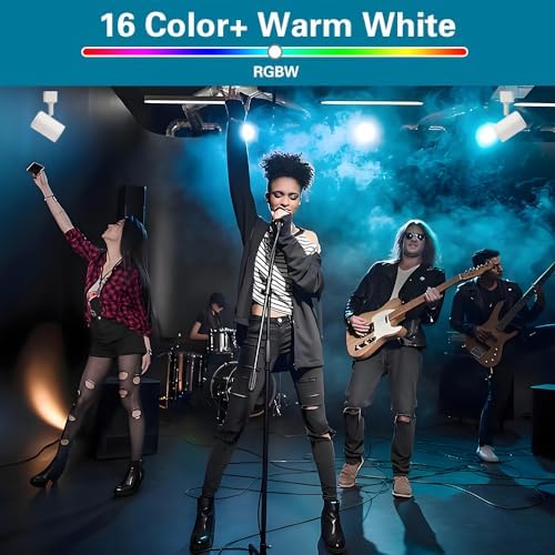 RGB Track Light Heads with Halo Effect and Remote Control 6Pack