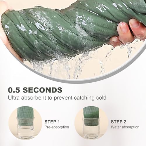 TinyTotsJoy Hooded Baby Towel 35x35 Inch Grey