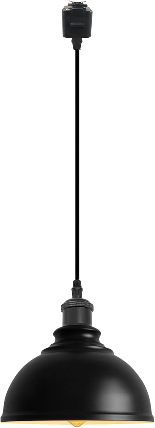 SKIVTGLAMP Modern Black Iron Dome Track Pendant Light