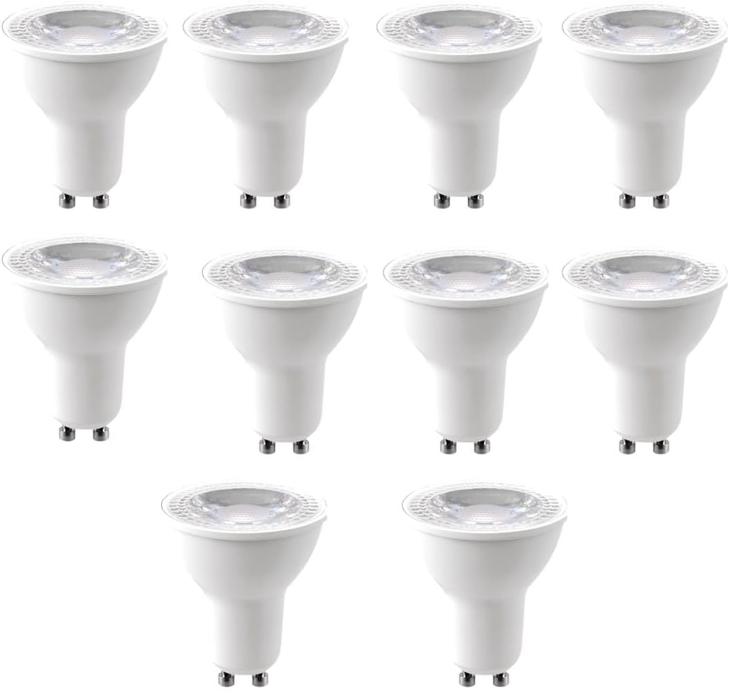 Weis-LED 10 Pack GU10 LED Bulbs Dimmable 5000K