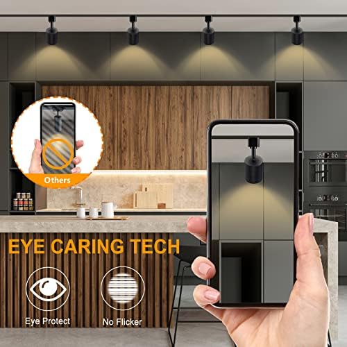 VANoopee 10W Dimmable LED Track Light Heads Black 8-Pack