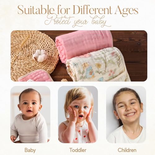 HardNok 4-Piece Ultra Soft Muslin Baby Towel Set