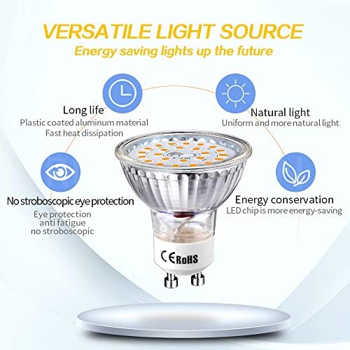 Ruiandsion GU10 LED Light Bulbs 85-265V Pack of 10