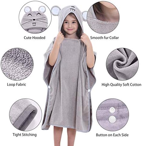 MICHLEY Hooded Baby Towel with Animal Print