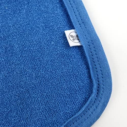 HonestBaby 10-Pack Organic Cotton Wash Cloths Rainbow Blues