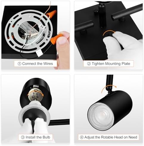 BoostArea 5-Light Track Lighting Kit for Kitchen and Living Room