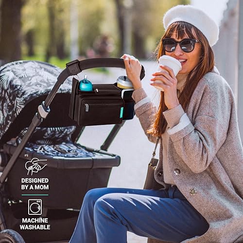 Swanoo Universal Stroller Organizer With Cup Holder