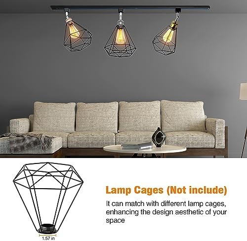 Hiiglxii E26 Track Light Heads Pack of 4 Pear Black