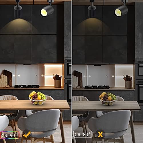 VANoopee 10W Dimmable LED Track Light Heads Black 8-Pack