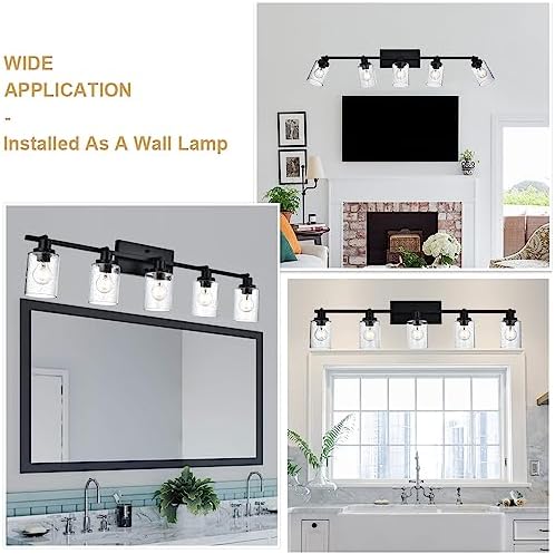 5-Light Track Lighting Fixtures with Seeded Glass Shade