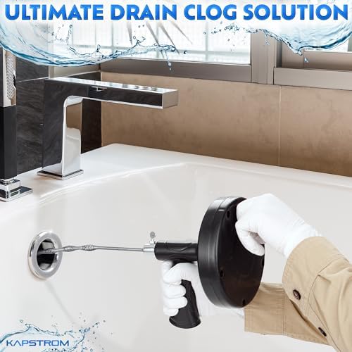 Kapstrom Drain Snake 05 Inch Heavy-Duty Clog Remover for Kitchen Bath