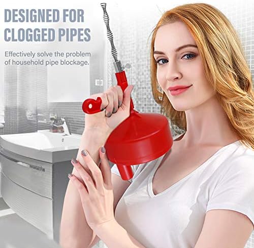 KINGLEV 35-Ft Drum Auger Drain Cleaner with Gloves