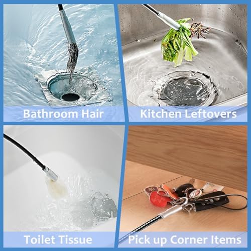 ANLEBUY Drain Snake Hair Clog Remover 120 Inch Flex Tool