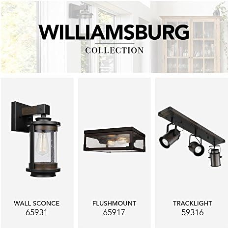 Globe Electric 3-Light Track Lighting with Dark Wood and Metal Finish