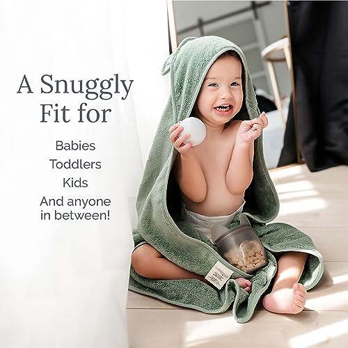 Natemia Premium Hooded Baby Bath Towel - Organic Cotton Soft Luxurious
