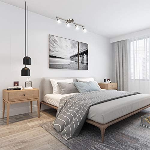 Ascher 4-Light LED Track Lighting Kit with Matt Nickel Finish